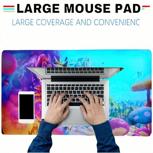 Mario Gaming Mouse Pad，Large Mouse Pad，Computer Keyboard Desk Mat with Non-Slip Rubber Base，Waterproof Mouse Pad for Office & Home & Gaming Room, Size 27.16x11.8x0.12 Inches in Saudi Arabia