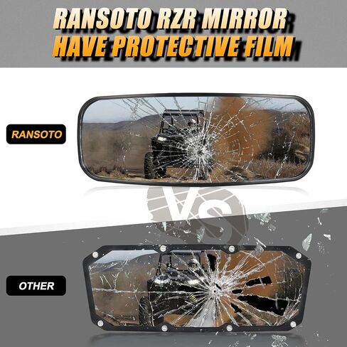 مرآة جانبية ومرآة مركزية من RANSOTO Defender UTV متوافقة مع Polaris Ranger XP 500، 570، 900، 1000، Ranger Diesel، ETX/EV، General 1000، مرآة الرؤية الخلفية Can-Am Maverick Trail in Saudi Arabia