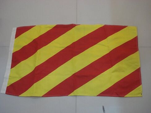 نعمة النحاس Y - علم الإشارة البحرية - الرمز البحري - 16 بوصة × 28 بوصة - بحري/قارب - علم كبير (5028) in Kuwait