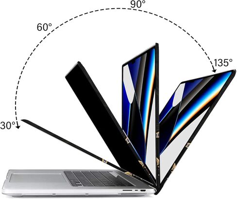 متوافق مع حافظة MacBook pro مقاس 14 بوصة، موديل 2023 2022 2021 A2442 M1 Pro / M2 A2779 Max Chip & Touch ID وحاميات لوحة المفاتيح، غلاف صلب من البلاستيك للكمبيوتر المحمول (رخام أسود) in Kuwait