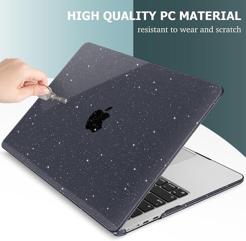 May Chen متوافق مع حافظة MacBook Air 15 بوصة 2024 2023 New M3 M2 Model A3114 A2941، غطاء واقٍ لجهاز الكمبيوتر المحمول الصلب مع غطاء لوحة المفاتيح + واقي الشاشة - لامع شفاف in Kuwait