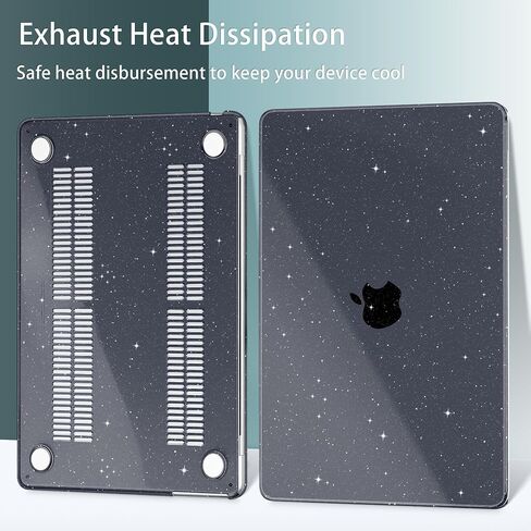 May Chen متوافق مع حافظة MacBook Air 15 بوصة 2024 2023 New M3 M2 Model A3114 A2941، غطاء واقٍ لجهاز الكمبيوتر المحمول الصلب مع غطاء لوحة المفاتيح + واقي الشاشة - لامع شفاف in Kuwait