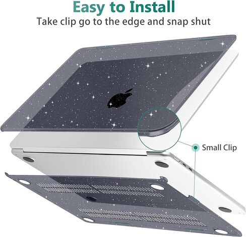 May Chen متوافق مع حافظة MacBook Air 15 بوصة 2024 2023 New M3 M2 Model A3114 A2941، غطاء واقٍ لجهاز الكمبيوتر المحمول الصلب مع غطاء لوحة المفاتيح + واقي الشاشة - لامع شفاف in Kuwait