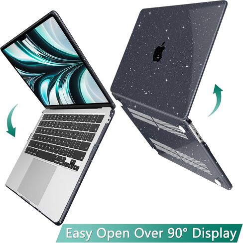 May Chen متوافق مع حافظة MacBook Air 15 بوصة 2024 2023 New M3 M2 Model A3114 A2941، غطاء واقٍ لجهاز الكمبيوتر المحمول الصلب مع غطاء لوحة المفاتيح + واقي الشاشة - لامع شفاف in Kuwait