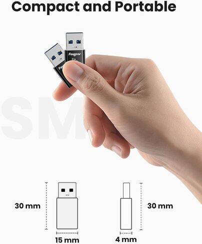 محولات Fasgear USB إلى USB C 2 حزمة، USB 3.2 Gen 2 Type C أنثى إلى ذكر محول مزامنة بيانات 10 جيجابت في الثانية ومحول USB شحن سريع 3A لـ OTG، Sam-Sung Galaxy، شاحن سيارة in Saudi Arabia