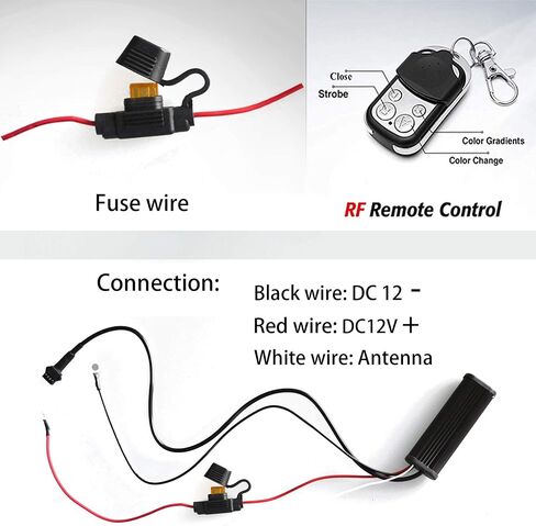6 قطع دراجة نارية أدى ضوء مجموعات شرائط لاسلكية rf التحكم عن بعد للماء rgb متعدد الألوان النيون لهجة توهج تأثير الأرض جو أضواء تحت توهج لدراجة نارية عربة الغولف atv in Saudi Arabia