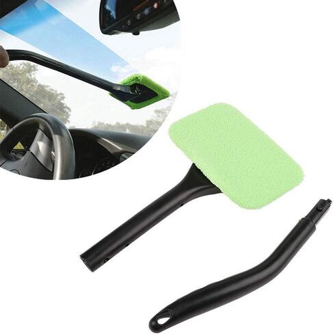 Car Window Cleaner, Windshield Cleaning Tool Auto Glass Cleaner Wiper Cars Interior Exterior Window Glass Cleaning Tool, Come with 4 Pads Washer Towel and 30ml Spray Bottle, Use Wet or Dry in Saudi Arabia