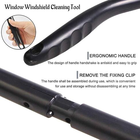 Car Window Cleaner, Windshield Cleaning Tool Auto Glass Cleaner Wiper Cars Interior Exterior Window Glass Cleaning Tool, Come with 4 Pads Washer Towel and 30ml Spray Bottle, Use Wet or Dry in Saudi Arabia