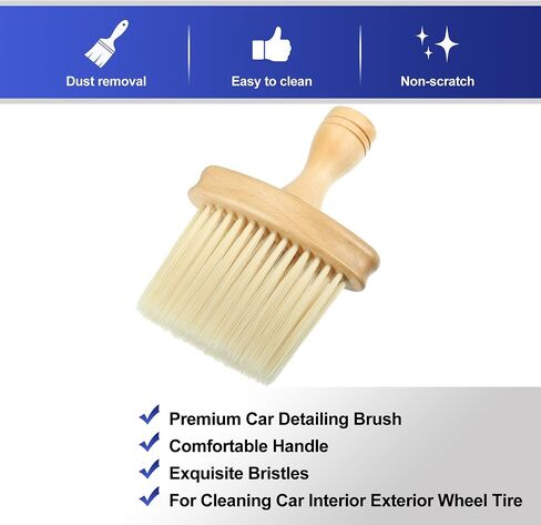 X AUTOHAUX 4pcs Car Interior Soft Hair Dust Removal Brush Auto Detailing Supplies Car Cleaning Brush Dust Collectors for Car Dashboards Air Conditioning Vents in Saudi Arabia