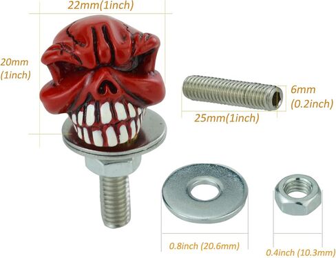 Arenbel Skull License Plate Frame Screws Fasteners Car Tag Bolt Cap Kit Fit Vehicles Motorcycle Trucks SUV, 4Pcs Silver in Saudi Arabia