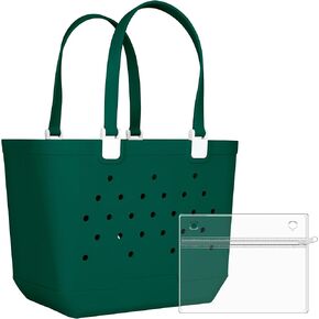 X-Large Beach Rubber Rubber Bag قابلة للغسل سفر ماء مقاوم للرمال متينة بركة البقالة الرياضية الرياضية الحديثة (Vert ، X-Large)