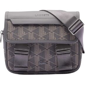 Lacoste Men's The Blend Clipped Monogram Messenger Bag