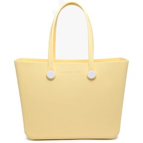 CARRIE Large Rubber Beach Bag Lightweight Waterproof Washable Durable Travel Tote for Boat Pool Sports Gym