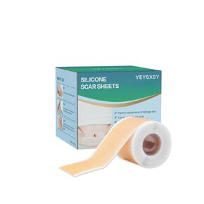 Silicone Scar Sheets Silicone Scar Tape (1.6"x 120"Roll) Reusable And Effective Scar Removal Strips Silicone Tape for Scars Keloid C-Section Acne et