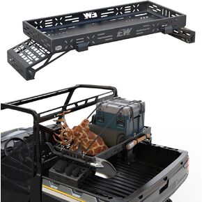 ELITEWILL Universal UTV Overbed Cargo Rack Adjustable Rear Storage Bed Rack Fit for Polaris Ranger 1000 Kawasaki Mule Honda Pioneer Most UTV Models