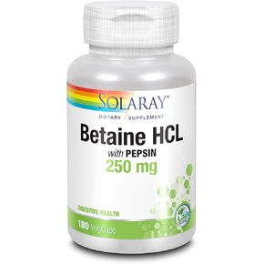 Solaray - HCL مع Pepsin - 250 ملغ - 180 كبسولة