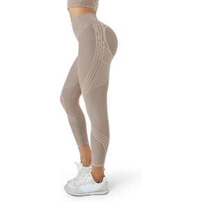 Fanka Women's High Waisted Yoga Pants 7/8 Length Through Reversible Wear Body Sculpt Compression Leggings for Women