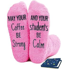 Teacher Appreciation Gifts Ideas, Teacher Sock for Women, End of Year Teacher Gifts(Pink)