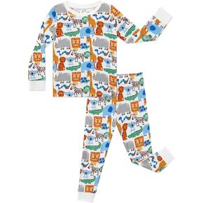 Bamboo-derived Viscose Toddler Boys' Sleepwear Long Sleeve 2 Pieces Boys' Pajama Sets