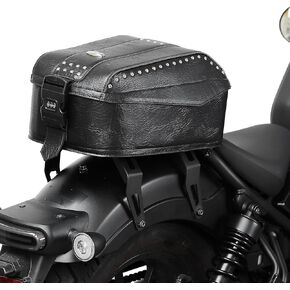 KEMIMOTO Motorcycle Tail Bag Rivet with Secure Locking Bracket 25L Large Capacity Universal Motorcycle Luggage Travel Storage Bag for Trip Camping Outdoor