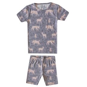 Copper Pearl Two Piece Short Sleeve Toddler Pajamas PJ Sets for Boys and Girls - Adorable Pattern Summer Pajamas Shorts to Keep Cool While Sleeping, Size 12 Months to 5T - Blitz