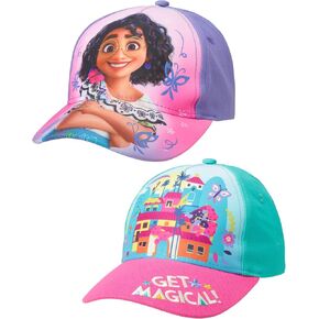 Disney Encanto Kids Baseball Cap 2 Pack ، القبعات القابلة للتعديل للفتيات الصغيرات ، من سن 2 إلى 4 سنوات