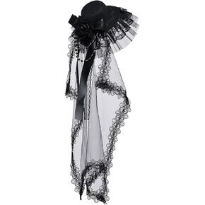 BPURB Novelties Mini Top Steampunk Accessories Hat for Women Lolita Headwear With Tulle