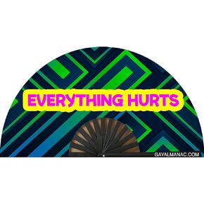 PandaTak Large Funny Folding Handheld Fans: 13-inch Bamboo Rave Fan, Foldable and Perfect for Gay Parties, EDM Festivals and Ravers (Surviving on Chicken Tender)