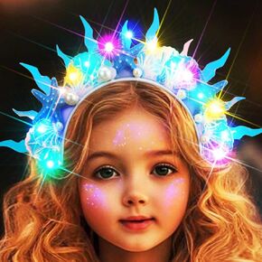 Gortin Light Up Mermaid Starffish Heverpiece Glow Seashell Association for Women and Rats