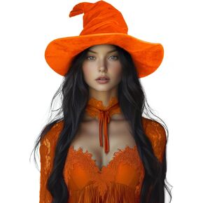 UQJE WIND'S WIDCH WITCH HAT البالغين السحرة قبعة هالوين زي