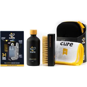 CREP Protect Suede Reviver Cure Cleaner - محلول منظف أحذية رياضية مع فرشاة تنظيف الأحذية وألياف ميكروفيات للأحذية ، أحذية رياضية ، جلدية ، نوبوك ، جلد الغزال والقماش