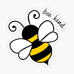 STICKY DUDE Bee Kind Sticker Cute, 5 inches - Yeti Cup Vinyl Waterproof Positive Sticker Decal Car Laptop Wall Window Bumper Sticker
