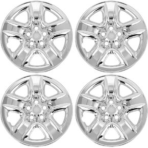 Wheel Skins Compatible with Toyota RAV4 2006-2012; 17-inch; Wheel Covers Set of 4pcs (Chrome)