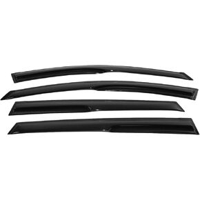 Window Visors Compatible with 2013-2018 Toyota RAV4, Acrylic Dark Smoke 4PCS Sun Rain Shade Guard Wind Vent Air Deflector by IKON MOTORSPORTS, 2014 2015 2016 2017