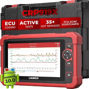 إطلاق X431 CRP919X ELITE SCANNER OBD2 ، أداة المسح الضوئي ثنائية الاتجاه مثل X431 ، ماسحة CAR COR CAR ، CANFD DOIP ، FCA SGW ، 35+ خدمات ، Android 10.0 ، اختبار نشط ، جميع أداة تشخيص النظام ، 150+ علامة تجارية