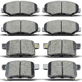 8Pcs Ceramic Brake Pads Sets Front & Rear Replacement For Honda For Accord 2011-2017