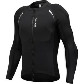 Wosawe Men's Mench Motorcycle Jacket Ce قميص دراجة نارية مبطن مع معدات حماية الدراجة الصيفية للدروع الخلفية