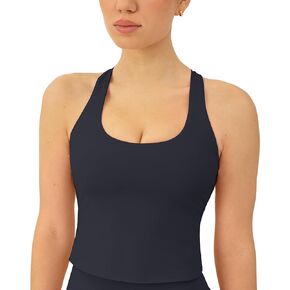 Pavoi Active Racerback تمرينات تجريب قمم للنساء المبني في حمالة الصدر - الدعم المتوسط ​​Scoop Athletic Tank Top Bra ، Hiperform