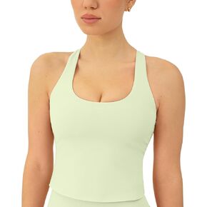 PAVOI ACTIVE Racerback Workout Tank Tops for Women Built in Bra - Medium Support Scoop Athletic Tank Top Shelf Bra, HiPerform in Kuwait