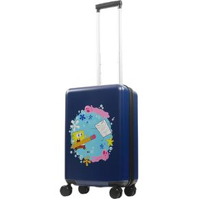 FUL Spongebob Squarepants 22.5 Inch Carry-On Luggage, Hardshell Rolling Suitcase with Spinner Wheels, Blue, Medium
