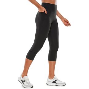 CRZ YOGA Womens Butterluxe Workout Capri Leggings with Pockets 19 Inches - High Waisted Crop Gym Yoga Pants Buttery Soft