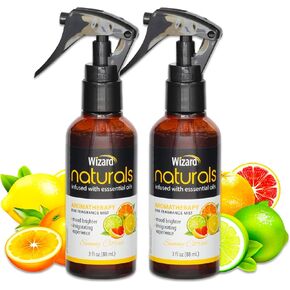 Citrus Essential Oil Theraputic Spray - 2 Pack Aromatherapy Fine Fragrance Mist with Lemon, Orange, Lime for Mood Brightening | 3 Oz Citrus Essential Oil Aromatherapy Room Spray