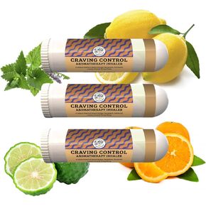 Wild Essentials 3 حزمة من شهية الشهية التحكم في العطرية من أجهزة الاستنشاق الأنفية المصنوعة من الزيوت الأساسية للصفات العلاجية للمساعدة في الحفاظ على الرغبة الشديدة في الجوع بعيدًا