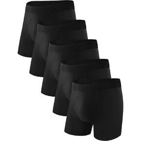 Washable Incontinence Underwear for Men Cotton Regular Absorbency Urinary Leakproof Underwear Boxer Briefs 5 Pack