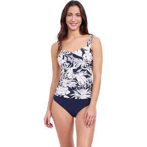 الملف الشخصي من قبل Gottex Malaya للنساء المداري للطباعة المطبوعة Tankini مع كوب E المدمج مع بدلة الاستحمام في الرغوة تحت الأسلاك