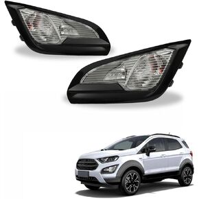 munirater 1 Pair Front Fog Light Assembly Parking Light W/Bezel Driver & Passenger Side Halogen Replacement for EcoSport 2018-2022