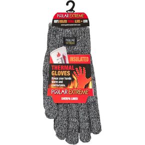 Heat Mens Stretch and Knit Gloves - Winter Weather, Warm Insulated Gloves