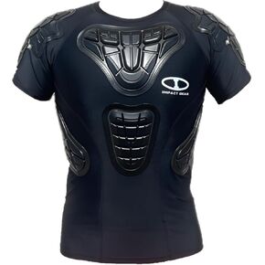 قميص Max Max Pro Propression قصير الأكمام (PU Padding على الكتفين ، الصدر ، المعدة ، الأضلاع ، الجزء العلوي والأسفل الظهر)