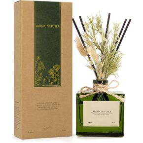 Reed Diffuser Set, 6 fl oz Ebony Rose Scent Diffuser with Sticks, Reed Diffusers for Home Office Decor, Home Fragrance Gift for Men & Women