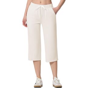 SPECIALMAGIC Sweatpants Women, Capri Pants for Women, Soft Wide Leg Pajama Pants for Yoga Sports Running